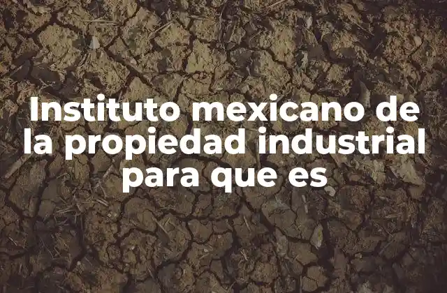 Instituto Mexicano de la Propiedad Industrial para que es
