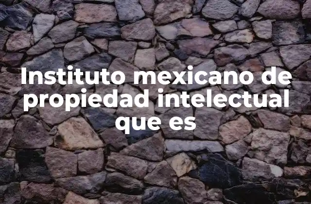 Instituto Mexicano de Propiedad Intelectual que es