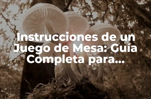 Instrucciones de un Juego de Mesa: Guía Completa para Principiantes y Expertos