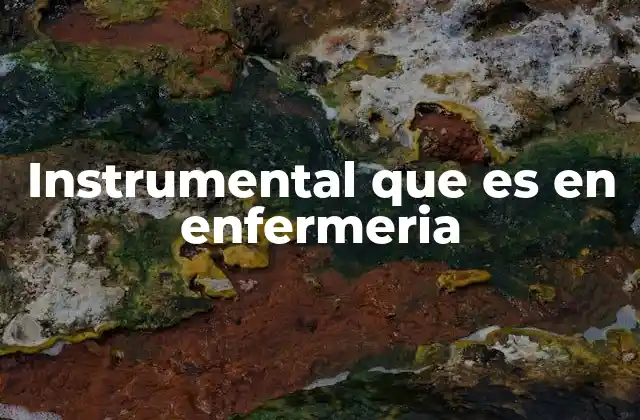 Instrumental que es en Enfermeria