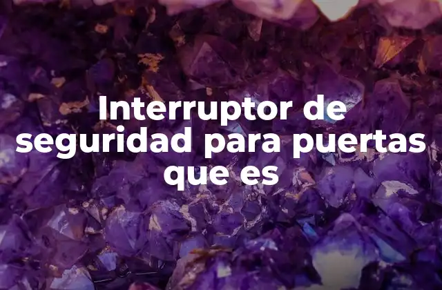 Interruptor de Seguridad para Puertas que es 2 Funcionamiento de los interruptores de seguridad en entornos industriales