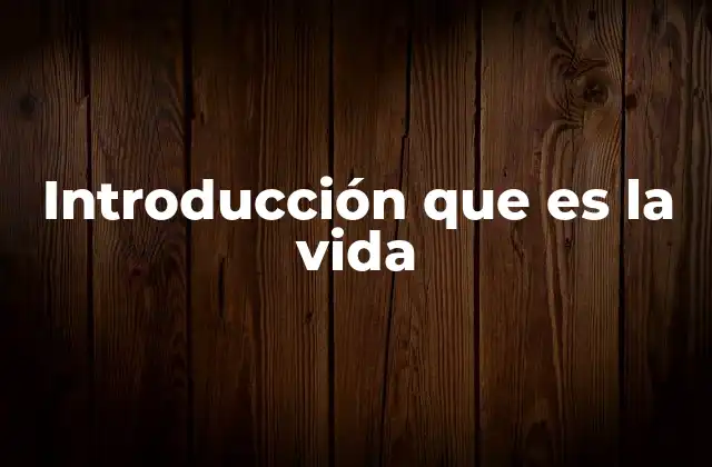 Introducción que es la Vida 2 La búsqueda del sentido detrás de la existencia