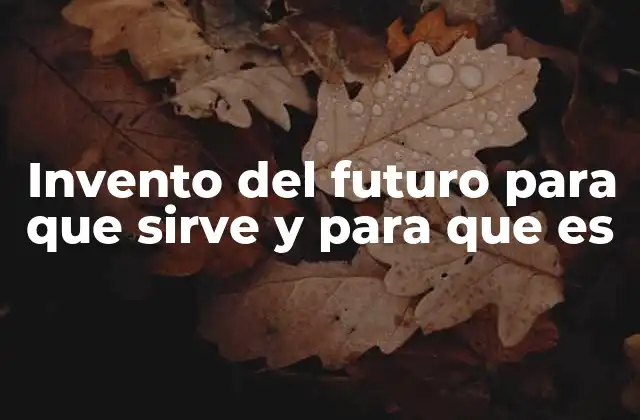 Invento Del Futuro para que Sirve y para que es