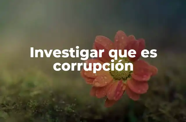 La corrupción y su impacto en la sociedad