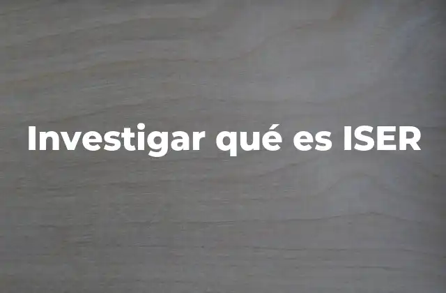 El rol del ISER en la formación profesional