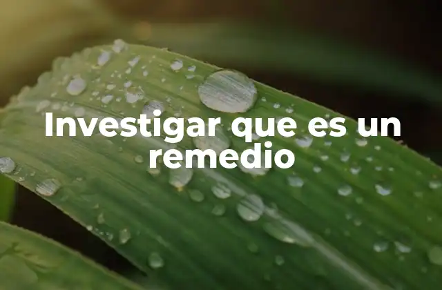 El remedio como solución a problemas de salud