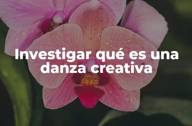 Investigar Qué es una Danza Creativa