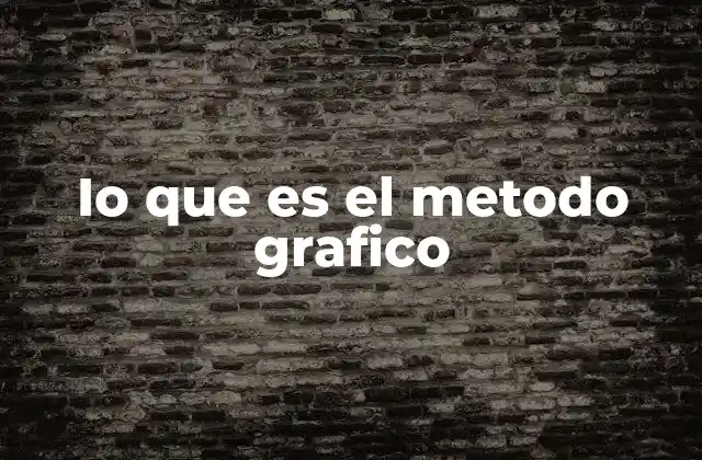 Io que es el Metodo Grafico