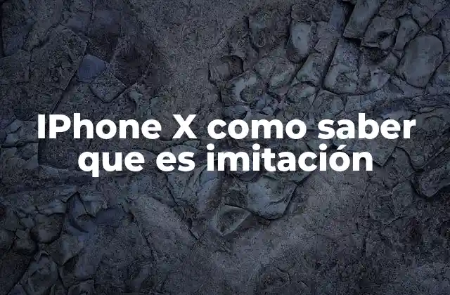 Iphone X como Saber que es Imitación