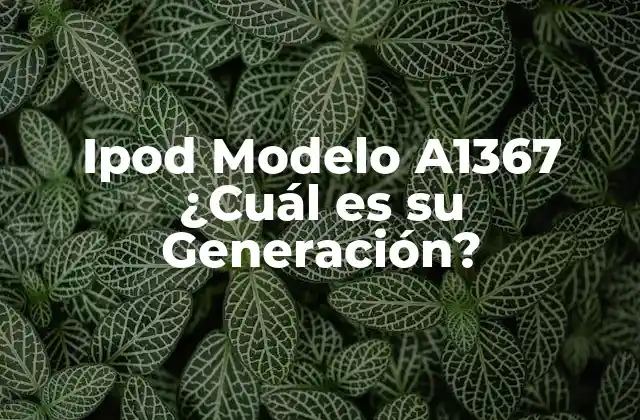 Ipod Modelo A1367 ¿cuál es Su Generación? 2 La Historia del Ipod
