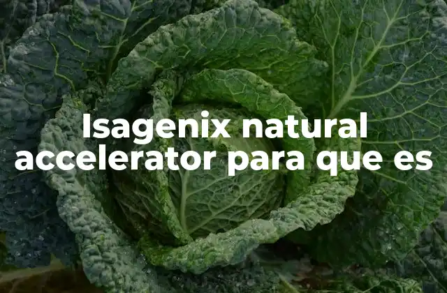 Isagenix Natural Accelerator para que es