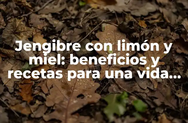 Jengibre con Limón y Miel: Beneficios y Recetas para una Vida Más Saludable