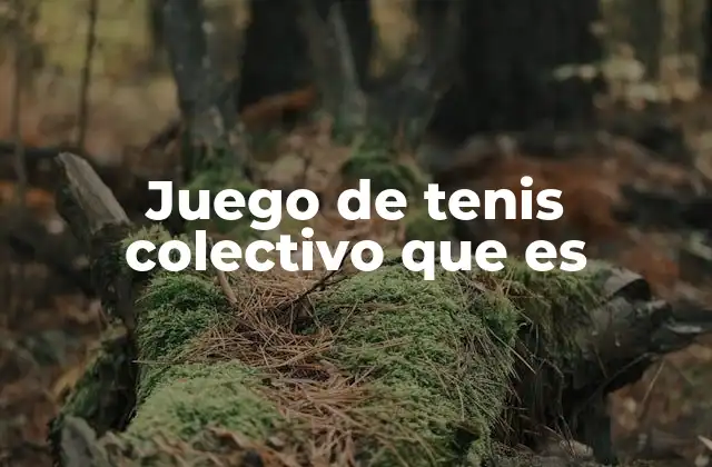 Juego de Tenis Colectivo que es