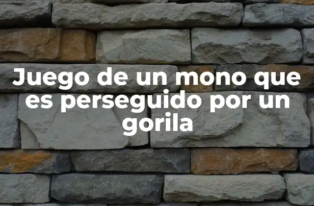 Juego de un Mono que es Perseguido por un Gorila