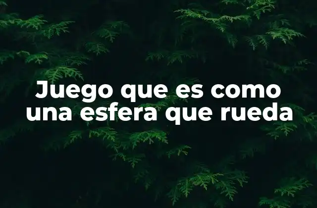 Juego que es como una Esfera que Rueda