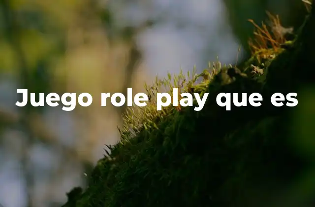 Juego Role Play que es