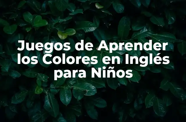 ¿Por qué Aprender los Colores en Inglés es Importante?