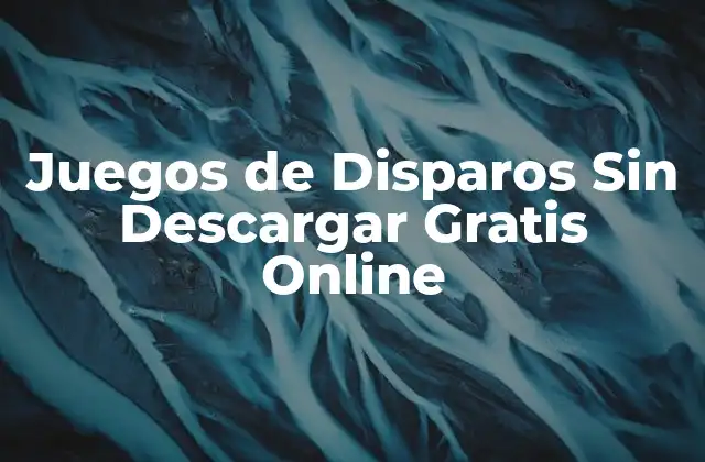 Juegos de Disparos sin Descargar Gratis Online