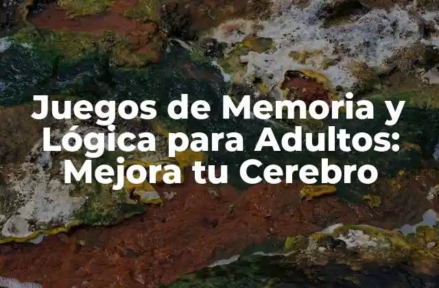Juegos de Memoria y Lógica para Adultos: Mejora Tu Cerebro