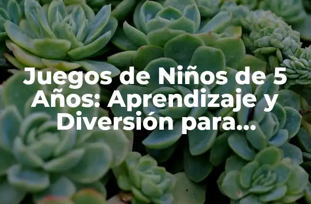 Juegos de Niños de 5 Años: Aprendizaje y Diversión para Pequeños