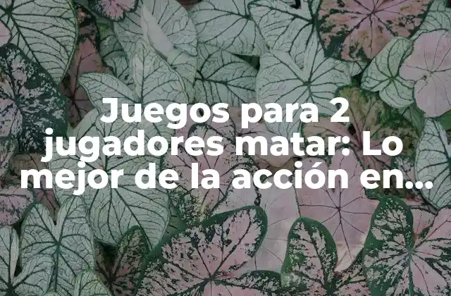 Juegos para 2 Jugadores Matar: Lo Mejor de la Acción en Pareja