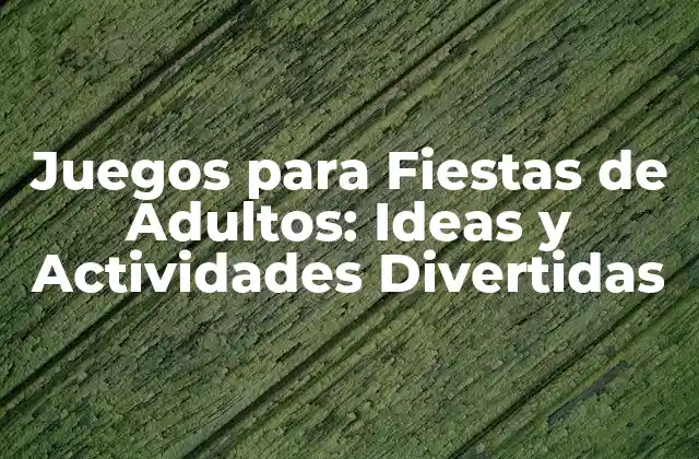 Juegos para Fiestas de Adultos: Ideas y Actividades Divertidas