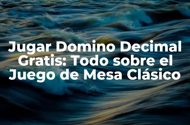 Historia del Dominó Decimal