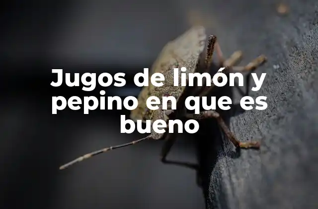 Jugos de Limón y Pepino en que es Bueno