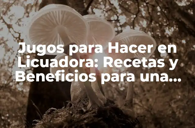 Jugos para Hacer en Licuadora: Recetas y Beneficios para una Salud Mejor