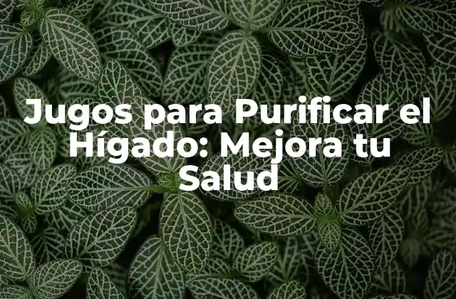 Jugos para Purificar el Hígado: Mejora Tu Salud
