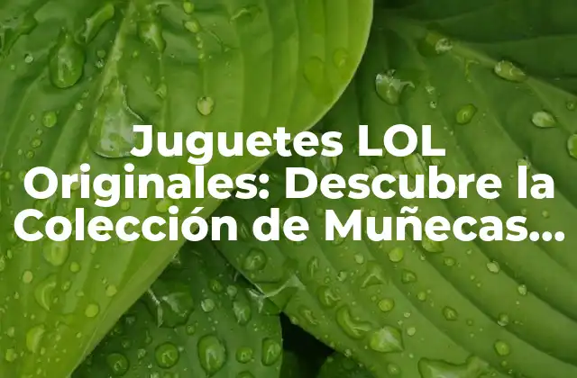 Juguetes Lol Originales: Descubre la Colección de Muñecas y Accesorios Más Divertidos