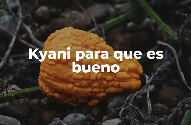Kyani para que es Bueno