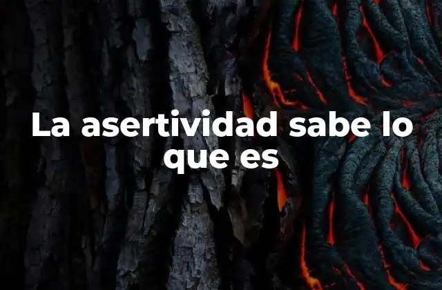 La Asertividad Sabe Lo que es