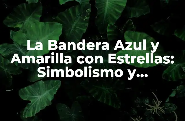 La Bandera Azul y Amarilla con Estrellas: Simbolismo y Significado