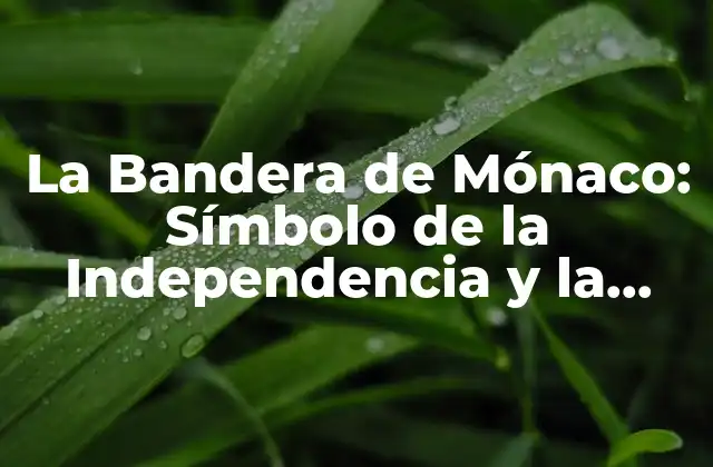 La Bandera de Mónaco: Símbolo de la Independencia y la Soberanía