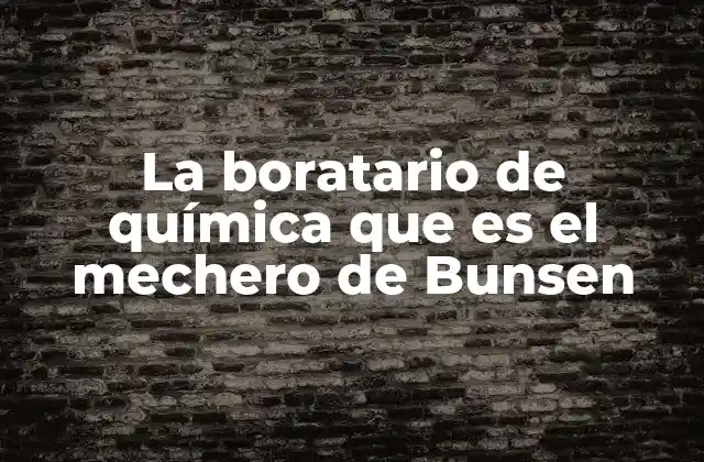 La Boratario de Química que es el Mechero de Bunsen
