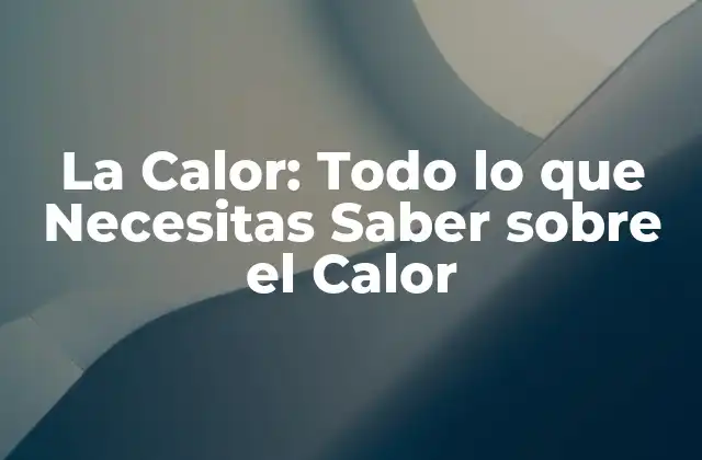 La Calor: Todo Lo que Necesitas Saber sobre el Calor
