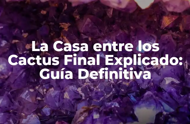La Casa entre los Cactus Final Explicado: Guía Definitiva