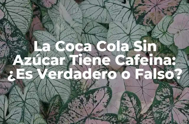 La Coca Cola sin Azúcar Tiene Cafeina: ¿es Verdadero o Falso?