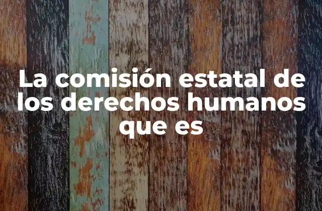 La Comisión Estatal de los Derechos Humanos que es