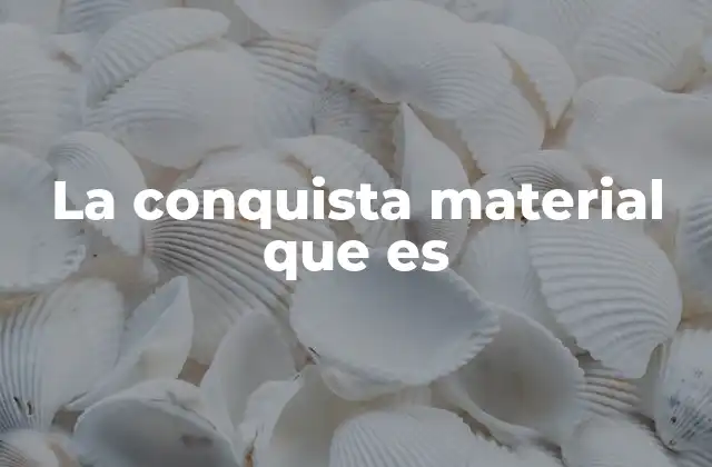 La Conquista Material que es