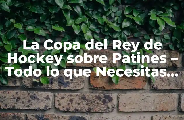 La Copa Del Rey de Hockey sobre Patines – Todo Lo que Necesitas Saber