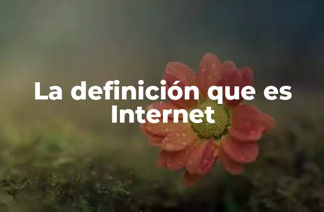 La Definición que es Internet