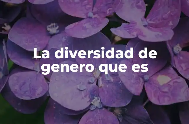 La Diversidad de Genero que es