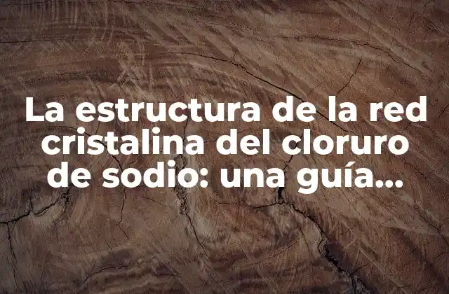 La Estructura de la Red Cristalina Del Cloruro de Sodio: una Guía Detallada