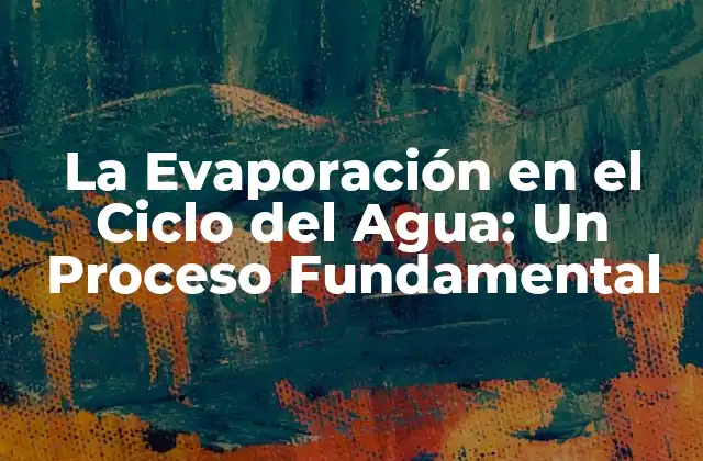 La Evaporación en el Ciclo Del Agua: un Proceso Fundamental