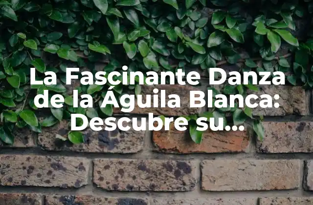 Orígenes y Significado de la Danza de la Águila Blanca