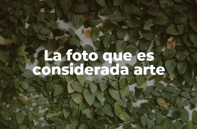 La fotografía como una expresión visual de la creatividad