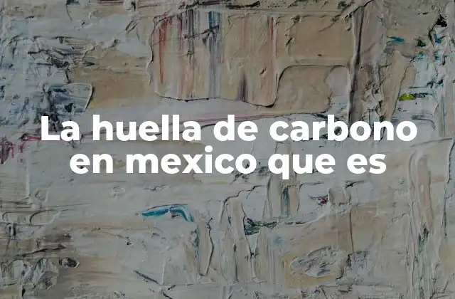 La Huella de Carbono en Mexico que es