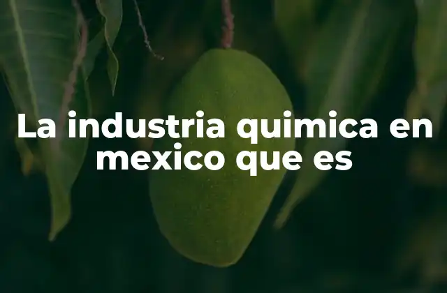 La Industria Quimica en Mexico que es